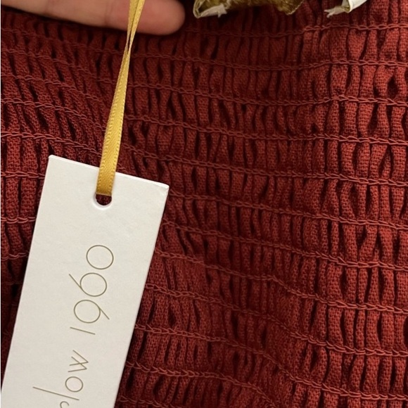 House of Harlow 1960 Elegant Rust Sleeveless Romper Linen $198 - Picture 9 of 11